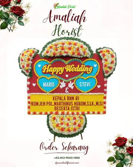Papan Bunga Pernikahan Teritih